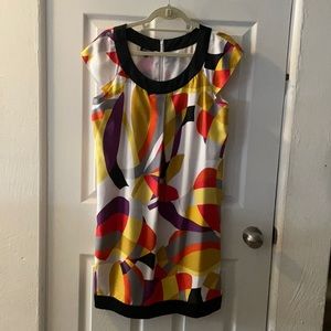 Womens Size 10 Nine West Silk Dress Multi-color